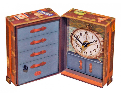 Настольные часы (8x14 см) Steamer Trunk BCST5S Настольные часы (8x14 см) Steamer Trunk BCST5S