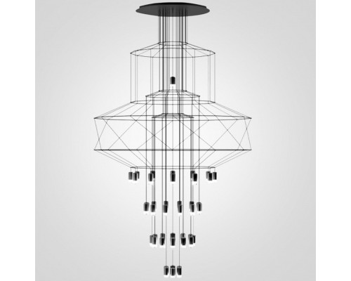 Подвесная люстра Imperiumloft Vibia Wireflow 40.1637-0 Подвесная люстра Imperiumloft Vibia Wireflow 40.1637-0