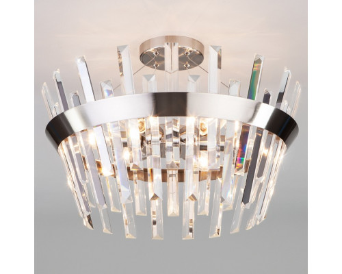 Светильник на штанге TK Lighting Steccato 10111/5 сатин-никель/прозрачный хрусталь Strotskis Светильник на штанге TK Lighting Steccato 10111/5 сатин-никель/прозрачный хрусталь Strotskis