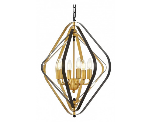 Подвесная люстра LUMINA DECO Crulia LDP 8005-6 BK+MD Подвесная люстра LUMINA DECO Crulia LDP 8005-6 BK+MD