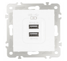Розетка USB, без рамки Arte Milano am-206 206.46-1.white