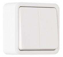 Выключатель проходной двухклавишный Arte Milano 310 310.32-2.white