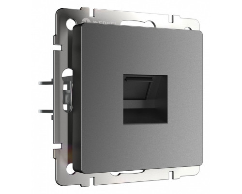 Розетка Ethernet RJ-45 без рамки Werkel графит матовый W1181064 Розетка Ethernet RJ-45 без рамки Werkel графит матовый W1181064