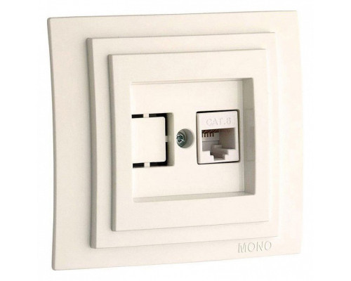 Розетка Ethernet RJ-45 Mono Electric Larissa 103-010105-125 Розетка Ethernet RJ-45 Mono Electric Larissa 103-010105-125