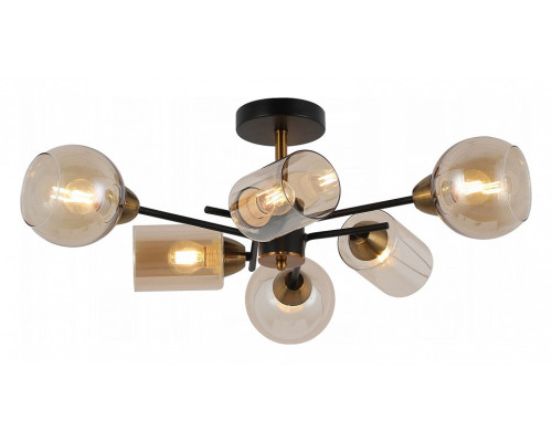 Люстра на штанге ILLUMICO IL8243-6COU-79 BK GD Люстра на штанге ILLUMICO IL8243-6COU-79 BK GD