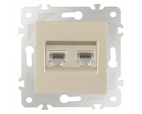 Розетка Ethernet RJ-45 без рамки Arte Milano am-203 203.45-2.shampan Розетка Ethernet RJ-45 без рамки Arte Milano am-203 203.45-2.shampan