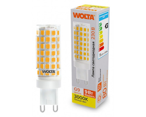 Лампа светодиодная Wolta G9 9Вт 3000K WSTD-JCD-9W3KG9-C Лампа светодиодная Wolta G9 9Вт 3000K WSTD-JCD-9W3KG9-C