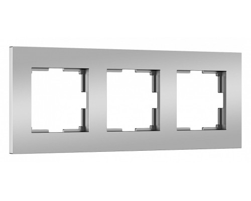 Рамка на 3 поста Werkel Slab (серебро софт) W0032965 Рамка на 3 поста Werkel Slab (серебро софт) W0032965