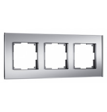 Рамка на 3 поста Werkel Senso (серебряный, стекло soft-touch) W0033106