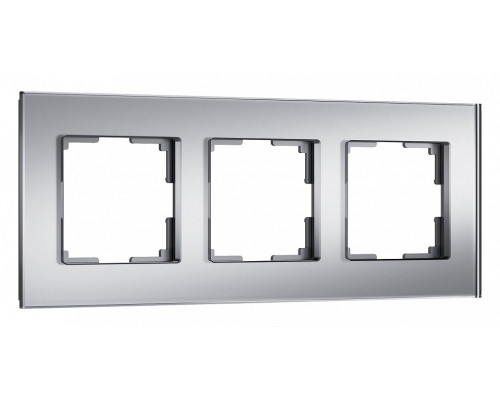 Рамка на 3 поста Werkel Senso (серебряный, стекло soft-touch) W0033106 Рамка на 3 поста Werkel Senso (серебряный, стекло soft-touch) W0033106