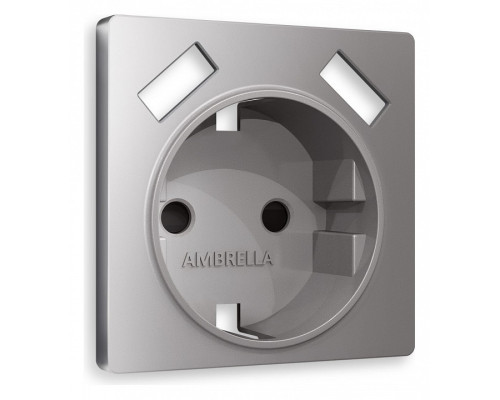 Накладка для розетки с заземлением и со шторками и 2хUSB type A Ambrella Volt Quant AP5090 Накладка для розетки с заземлением и со шторками и 2хUSB type A Ambrella Volt Quant AP5090