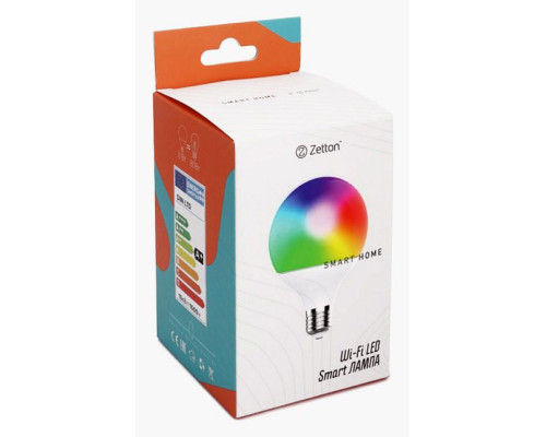 Лампа светодиодная с управлением через Wi-Fi Zetton Smart Wi-Fi Bulb E27 15Вт 2700-6500K ZTSHLBRGBCWE272RU Лампа светодиодная с управлением через Wi-Fi Zetton Smart Wi-Fi Bulb E27 15Вт 2700-6500K ZTSHLBRGBCWE272RU