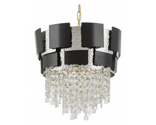 Подвесная люстра LUMINA DECO Kruvia LDP 7045-400 BK+CHR Подвесная люстра LUMINA DECO Kruvia LDP 7045-400 BK+CHR