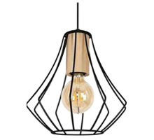Подвесной светильник Imex MD.9050 MD.9050-1-P-BK+WOOD