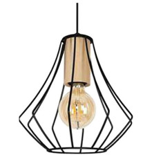 Подвесной светильник Imex MD.9050 MD.9050-1-P-BK+WOOD