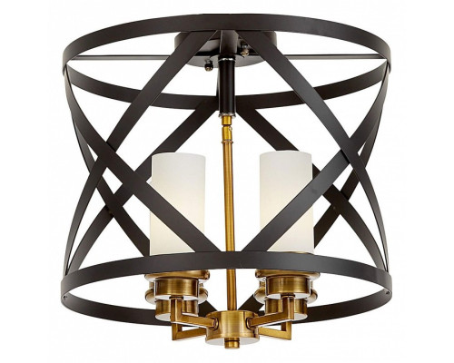 Люстра на штанге LUMINA DECO Astila LDP 1242-4 BK+MD Люстра на штанге LUMINA DECO Astila LDP 1242-4 BK+MD