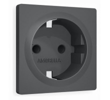 Накладка для розетки с заземлением и со шторками Ambrella Volt Quant AP9070