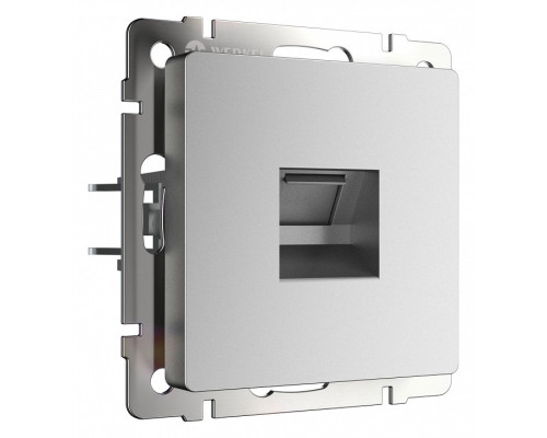 Розетка Ethernet RJ-45 без рамки Werkel серебряный матовый W1181065 Розетка Ethernet RJ-45 без рамки Werkel серебряный матовый W1181065