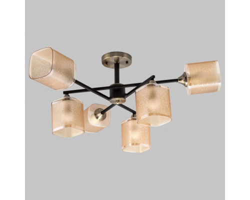 Люстра на штанге Imex MD.4212 MD.4212-6-S-BK+AB Люстра на штанге Imex MD.4212 MD.4212-6-S-BK+AB