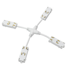 Токопровод X-образный центральный Denkirs SMART UNI TR2116-WH