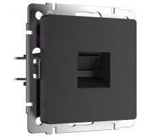 Розетка Ethernet RJ-45 без рамки Werkel черный матовый W1181008