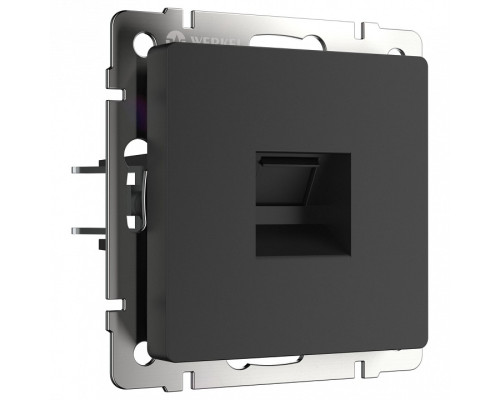 Розетка Ethernet RJ-45 без рамки Werkel черный матовый W1181008 Розетка Ethernet RJ-45 без рамки Werkel черный матовый W1181008