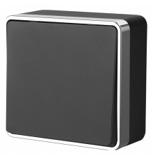 Выключатель проходной одноклавишный без рамки Werkel Gallant (черный/хром) W5012035