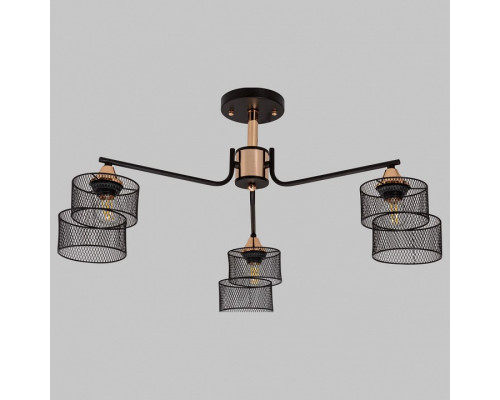 Люстра на штанге Imex MD.4252 MD.4252-3-S-BK+FGD Люстра на штанге Imex MD.4252 MD.4252-3-S-BK+FGD
