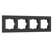 Рамка на 4 поста Werkel Slab (черный софт) W0042908