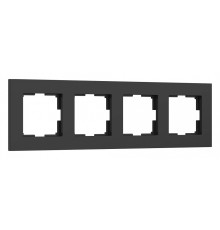 Рамка на 4 поста Werkel Slab (черный софт) W0042908