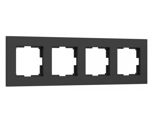 Рамка на 4 поста Werkel Slab (черный софт) W0042908 Рамка на 4 поста Werkel Slab (черный софт) W0042908
