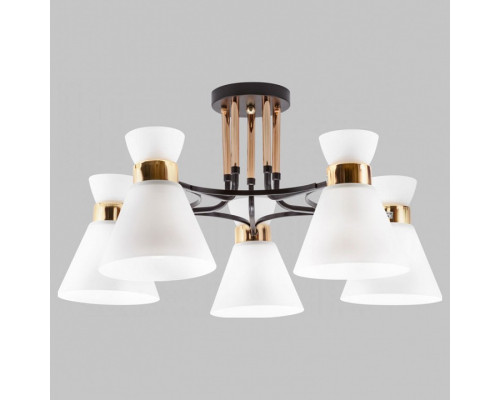 Люстра на штанге Imex MD.5692 MD.5692-5-S-COFFEE+FGD Люстра на штанге Imex MD.5692 MD.5692-5-S-COFFEE+FGD
