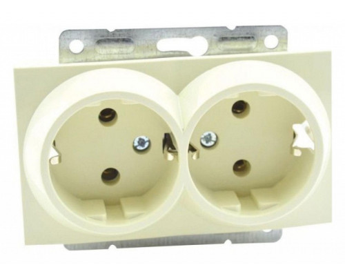 Розетка двойная с заземлением, без рамки Mono Electric Despina / Larissa 500-001704-120 Розетка двойная с заземлением, без рамки Mono Electric Despina / Larissa 500-001704-120
