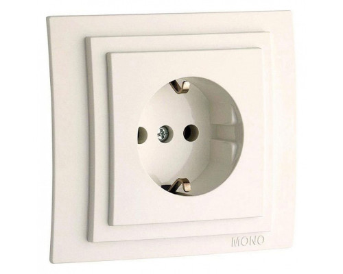 Розетка с заземлением Mono Electric Larissa 103-010121-117 Розетка с заземлением Mono Electric Larissa 103-010121-117
