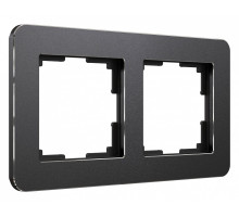 Рамка на 2 поста Werkel Platinum (черный алюминий) W0022608