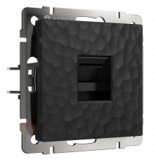 Розетка Ethernet RJ-45 без рамки Werkel Hammer черный W1281008