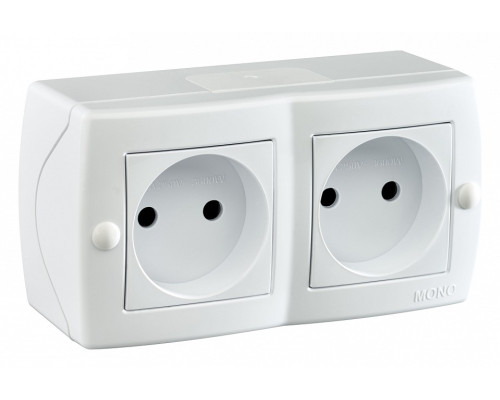 Блок с розетками без заземления Mono Electric Octans IP20 104-010106-121 Блок с розетками без заземления Mono Electric Octans IP20 104-010106-121