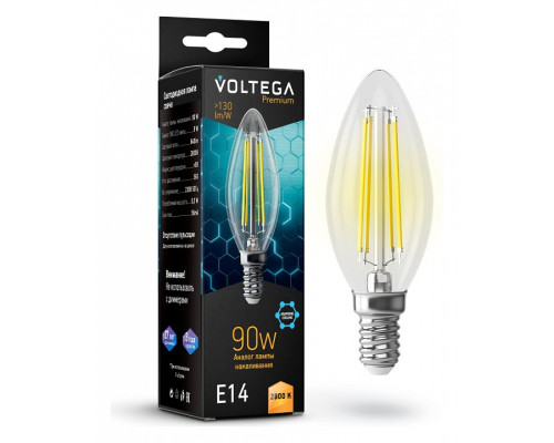 Лампа светодиодная Voltega Candle 9W Graphene E14 7Вт 2800K 7134 Лампа светодиодная Voltega Candle 9W Graphene E14 7Вт 2800K 7134