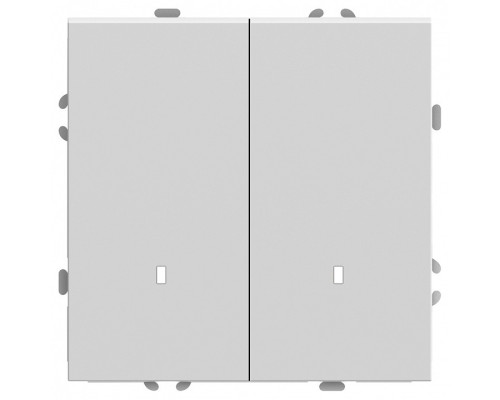 Выключатель двухклавишный с подсветкой без рамки Stekker RSW10-5102-01 49864 Выключатель двухклавишный с подсветкой без рамки Stekker RSW10-5102-01 49864