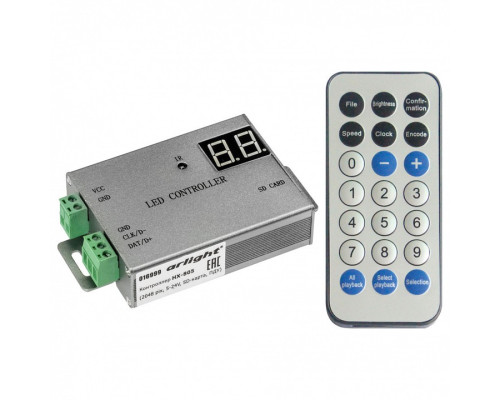 Контроллер-регулятор цвета RGBW с пультом ДУ Arlight HX-805 016999 Контроллер-регулятор цвета RGBW с пультом ДУ Arlight HX-805 016999