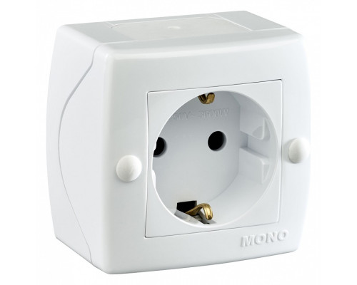 Розетка с заземлением Mono Electric Octans IP20 104-010107-117 Розетка с заземлением Mono Electric Octans IP20 104-010107-117