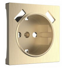 Накладка для розетки с заземлением и 2хUSB Werkel шампань рифленый W1179510