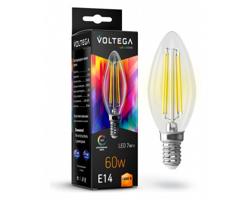 Лампа светодиодная Voltega Cangle E14 7W High CRI E14 7Вт 2800K 7152 Лампа светодиодная Voltega Cangle E14 7W High CRI E14 7Вт 2800K 7152