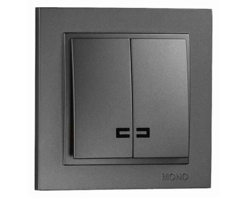 Выключатель двухклавишный с подсветкой Mono Electric Despina 102-202025-103 Выключатель двухклавишный с подсветкой Mono Electric Despina 102-202025-103