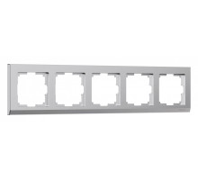 Рамка на 5 постов Werkel Stark (серебряный матовый) W0051865
