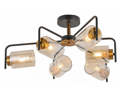 Люстра на штанге ILLUMICO IL8248-6COU-79 BK GD Люстра на штанге ILLUMICO IL8248-6COU-79 BK GD
