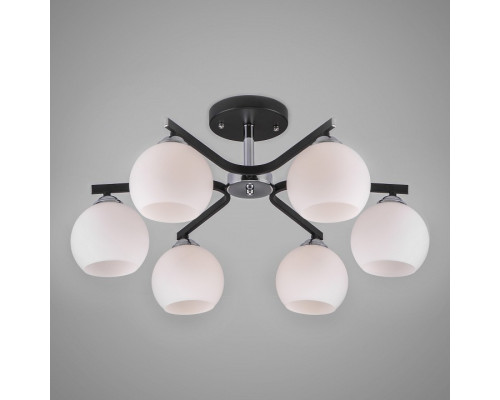 Люстра на штанге Eurosvet Blasco 30145/6 хром/венге Люстра на штанге Eurosvet Blasco 30145/6 хром/венге