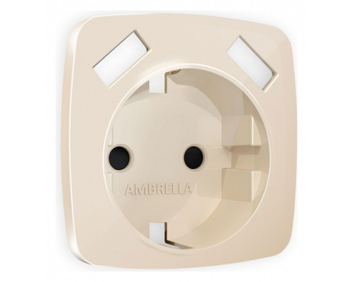 Накладка для розетки с заземлением и со шторками и 2хUSB type A Ambrella Volt Quant OP3090 Накладка для розетки с заземлением и со шторками и 2хUSB type A Ambrella Volt Quant OP3090