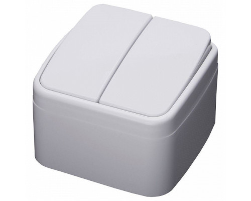 Выключатель двухклавишный Stekker Basic 39032 Выключатель двухклавишный Stekker Basic 39032