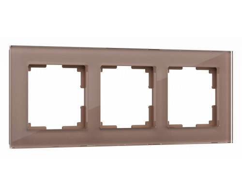 Рамка на 3 поста Werkel Favorit (латте, стекло) W0031142 Рамка на 3 поста Werkel Favorit (латте, стекло) W0031142